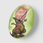 Trump Zilla Runde Wanduhr (Winkel)