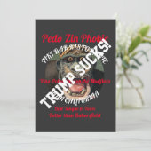 Trump Zin Phobic Tiki Bar Ristorante Lodi CA Einladung (Stehend Vorderseite)