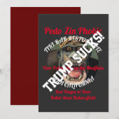 Trump Zin Phobic Tiki Bar Ristorante Lodi CA Einladung (Vorne/Hinten)