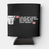 Trump Zitat - Wenn Hillary ihren Mann nicht zufrie Dosenkühler (Vorderseite)