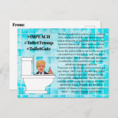 Trump-Zitate, Toilettenspülung 15 Mal Postkarte (Vorne/Hinten)