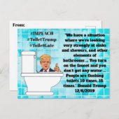 Trump-Zitate, Toilettenspülung 15 Mal Postkarte (Vorne/Hinten)