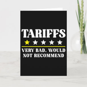 Trump Zoll USA Würde Zölle nicht empfehlen Lustig Karte
