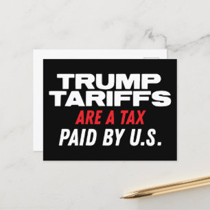 Trump-Zölle sind Steuern, die von US Red bezahlt w Postkarte