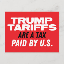 Trump-Zölle sind Steuern, die von US Red bezahlt w Postkarte