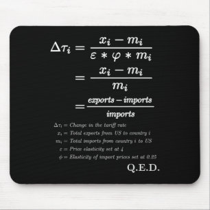 Trump Zölle sind Steuern – Mathematischer Beweis F Mousepad