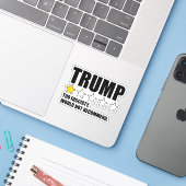 Trump - Zu Faszination würde nicht empfehlen Aufkleber (Laptop mit iPhone)