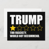 Trump - Zu Faszination würde nicht empfehlen Postkarte (Vorne/Hinten)