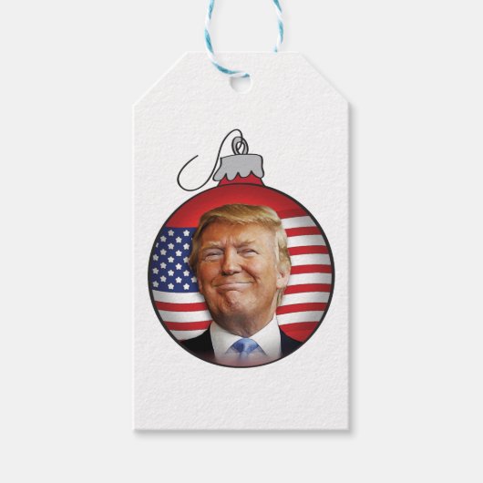Trump zu Weihnachten Geschenkanhänger (Vorderseite)