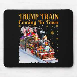 Trump-Zug kommt in die Stadt Lustiges Weihnachten  Mousepad