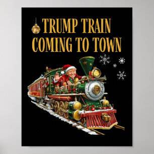 Trump-Zug kommt in die Stadt Weihnachten Weihnacht Poster