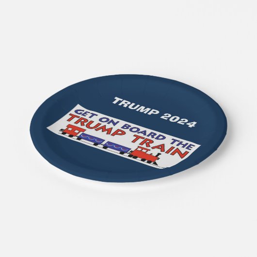 TRUMP-ZUGSPAPIER-TELLER PAPPTELLER (Schrägansicht)