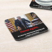 TRUMP....ZUHAUSE WIEDER........................... GETRÄNKEUNTERSETZER (Linke Seite)