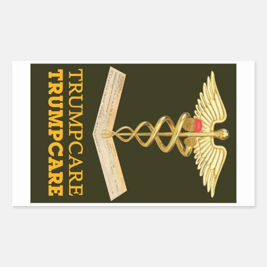 TrumpCare - Ein Hut Rechteckiger Aufkleber (Vorderseite)