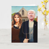 Trumped amerikanisches gotisches karte (Gelbe Blume)