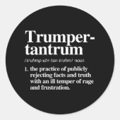 Trumper Tantrum Definition Runder Aufkleber (Vorderseite)