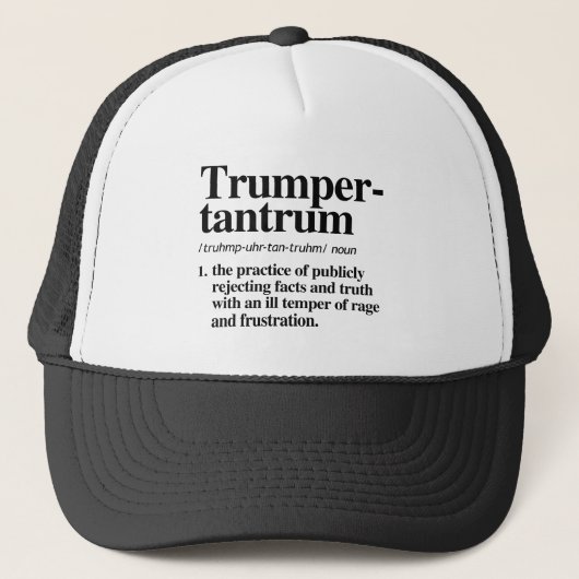 Trumper Tantrum Definition Truckerkappe (Vorderseite)