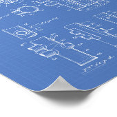 Trumpet 1939 Patent Art Blueprint Poster (Ecke)