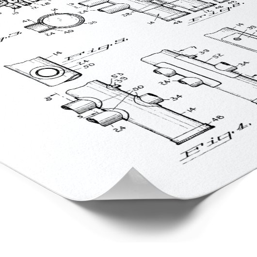 Trumpet 1939 Weißbuch über Patentkunst Poster (Ecke)