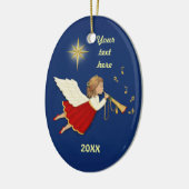 Trumpet Angel Keramik Ornament (Links)