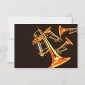 Trumpet-Antwortkarte RSVP Karte (Rückseite)