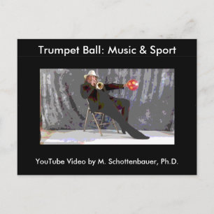 Trumpet-Ball: Musik und Sport Postkarte 7