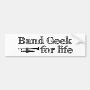 Trumpet Band Geek Autoaufkleber