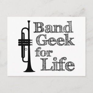 Trumpet Band Geek Postkarte