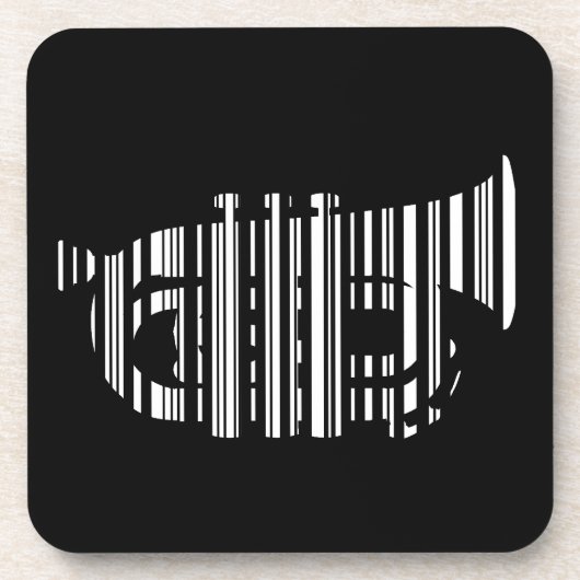 TRUMPET BAR CODE Music Barcode Design Getränkeuntersetzer (Vorderseite)