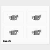 TRUMPET BAR CODE Music Barcode Design Rechteckiger Aufkleber (Blatt)