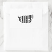 TRUMPET BAR CODE Music Barcode Design Rechteckiger Aufkleber (Tasche)