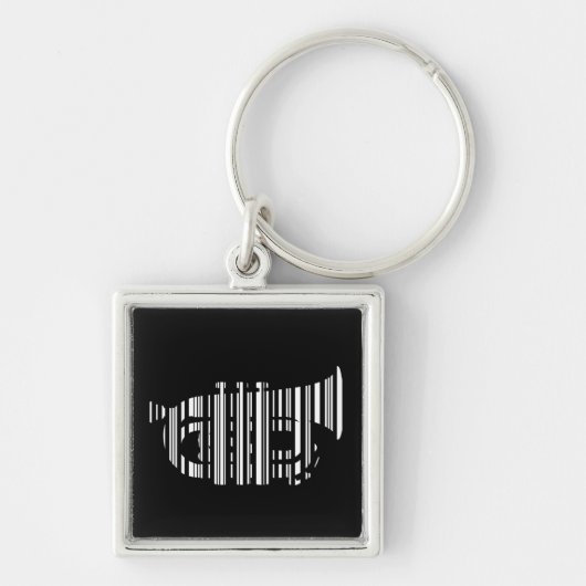 TRUMPET BAR CODE Music Barcode Design Schlüsselanhänger (Vorne)