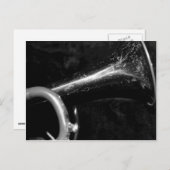 Trumpet Bell schwarz-weiß Postkarte (Vorne/Hinten)