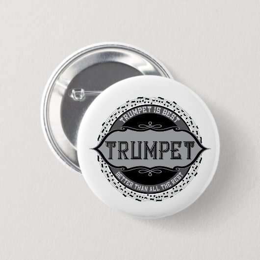 Trumpet Best Musiknote Circle Button (Vorne & Hinten)
