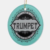 Trumpet Best Musiknote Circle Keramik Ornament (Links)