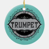 Trumpet Best Musiknote Circle Keramik Ornament (Hinten)