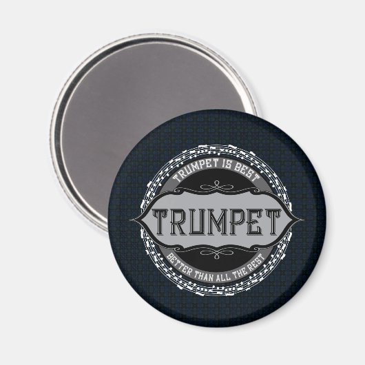 Trumpet Best Musiknote Circle Magnet (Vorderseite/Rückseite)