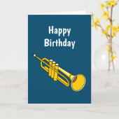 Trumpet Birthday Card Karte (Gelbe Blume)