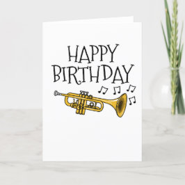 Trumpet Birthday Card Trumpeter Brass Musician Dankeskarte