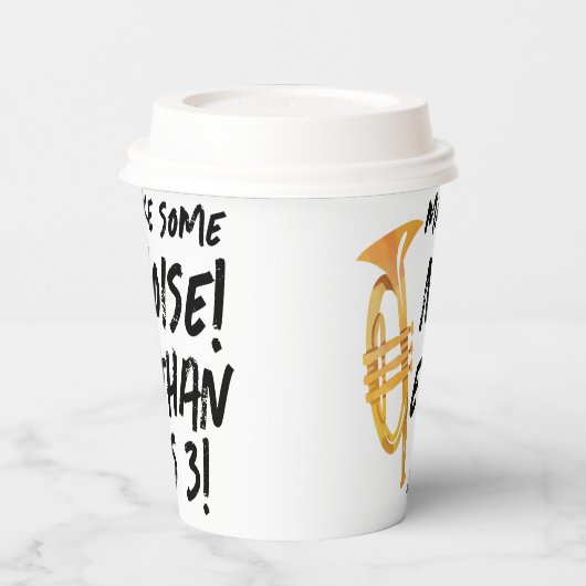 Trumpet Birthday Party Paper Cups - Musik Geburtst Pappbecher (Links)