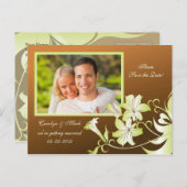 Trumpet Blume Foto Save the Date Postkarte (Vorne/Hinten)