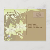 Trumpet Blume Foto Save the Date Postkarte (Rückseite)