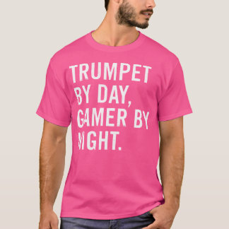 Trumpet By Day Gamer By Night - Unisex Adultskid T-Shirt