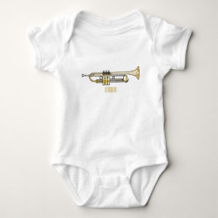Trumpet-Cartoon-Abbildung Baby Strampler