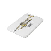 Trumpet-Cartoon-Abbildung Badematte (Schrägansicht)