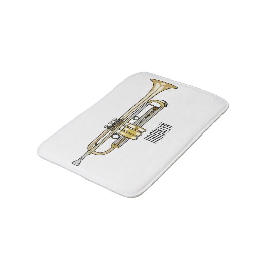 Trumpet-Cartoon-Abbildung Badematte (Schrägansicht)