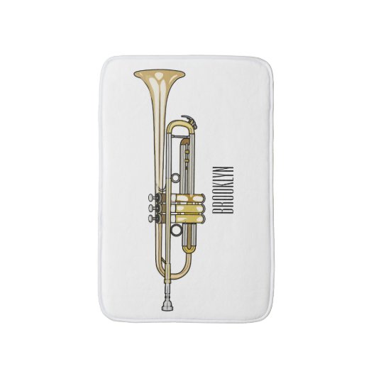 Trumpet-Cartoon-Abbildung Badematte (Vorderseite Vertikal)