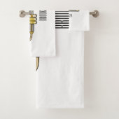 Trumpet-Cartoon-Abbildung Badhandtuch Set (Insitu)