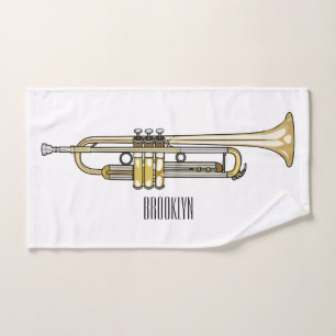 Trumpet-Cartoon-Abbildung Badhandtuch Set