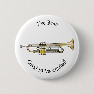 Trumpet-Cartoon-Abbildung Button